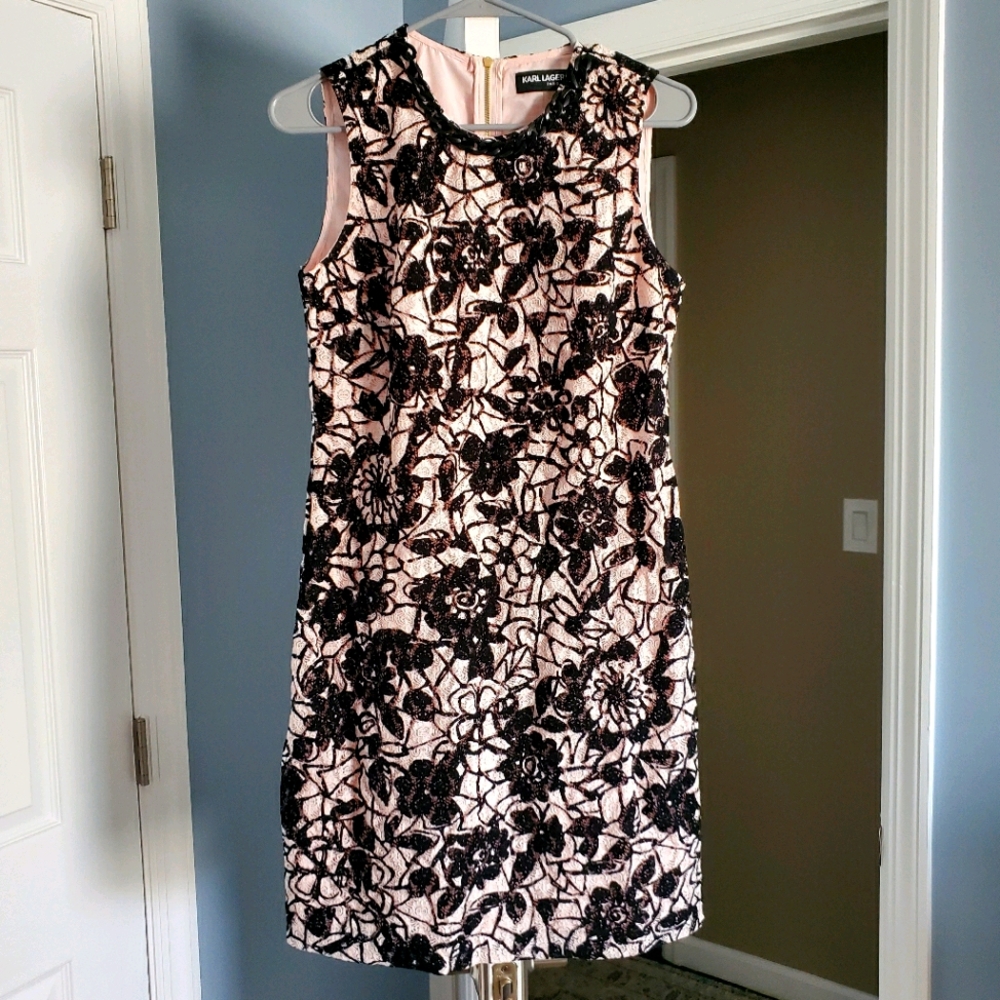 NWOT - Karl Lagerfeld lace overlay dress size 6